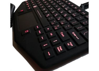 이동할 수 있는 차량 사무실 높은 광도를 위한 빨간 Backlit 휴대용 PC 키보드 핫 키